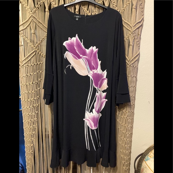 Alfani Tulip Print Flounce Cocktail Dress 26W - Picture 3 of 14